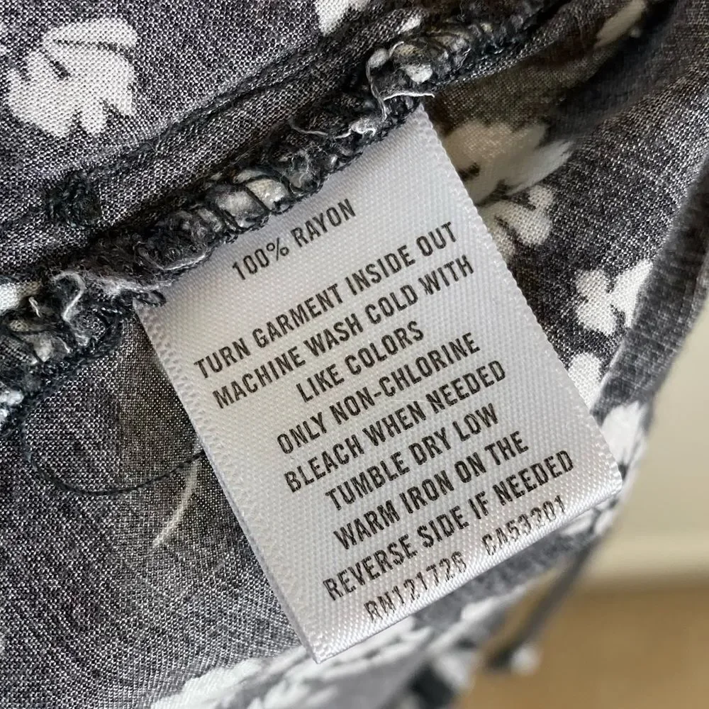 LLD Grey & White Floral High Rise Booty Lounge Shorts